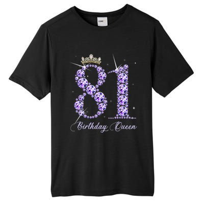 81 Year Old Its My 81st Birthday Queen Diamond Heels Crown Tall Fusion ChromaSoft Performance T-Shirt