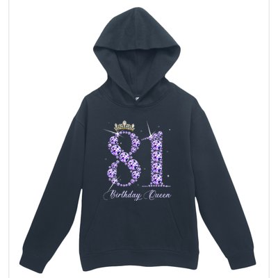 81 Year Old Its My 81st Birthday Queen Diamond Heels Crown Urban Pullover Hoodie