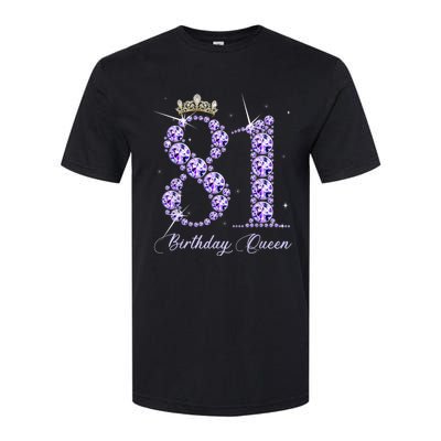 81 Year Old Its My 81st Birthday Queen Diamond Heels Crown Softstyle CVC T-Shirt