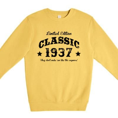 85 Years Old Vintage Retro Classic Car 1937 Premium Crewneck Sweatshirt