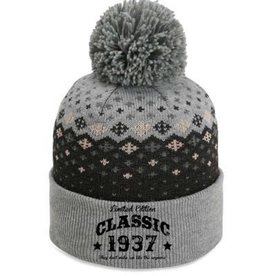 85 Years Old Vintage Retro Classic Car 1937 The Baniff Cuffed Pom Beanie