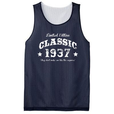 85 Years Old Vintage Retro Classic Car 1937 Mesh Reversible Basketball Jersey Tank