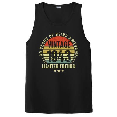 80 Year Old Vintage 1943 Limited Edition 80th Birthday Gift Ideas PosiCharge Competitor Tank