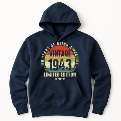 80 Year Old Vintage 1943 Limited Edition 80th Birthday Gift Ideas Hoodie