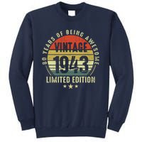 80 Year Old Vintage 1943 Limited Edition 80th Birthday Gift Ideas Sweatshirt