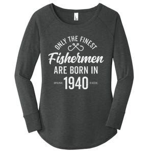 83 Year Old Fisherman Fishing 1940 83rd Birthday Cute Women's Perfect Tri Tunic Long Sleeve Shirt