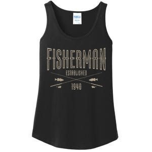 83 Year Old Fisherman Fishing 1940 83rd Birthday Funny Ladies Essential Tank