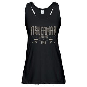 83 Year Old Fisherman Fishing 1940 83rd Birthday Funny Ladies Essential Flowy Tank