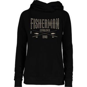 83 Year Old Fisherman Fishing 1940 83rd Birthday Funny Womens Funnel Neck Pullover Hood