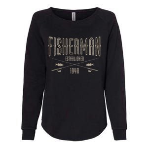 83 Year Old Fisherman Fishing 1940 83rd Birthday Funny Womens California Wash Sweatshirt