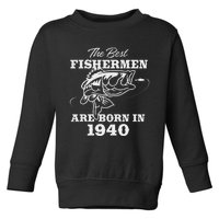 83 Year Old Fisherman Fishing 1940 83rd Birthday Gift Toddler Sweatshirt