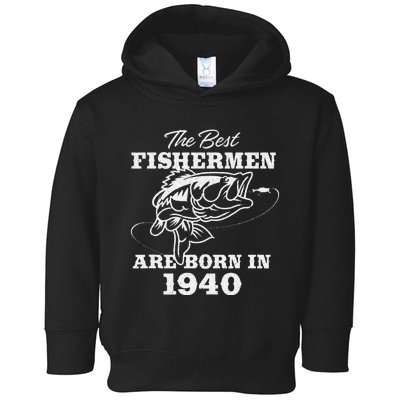 83 Year Old Fisherman Fishing 1940 83rd Birthday Gift Toddler Hoodie