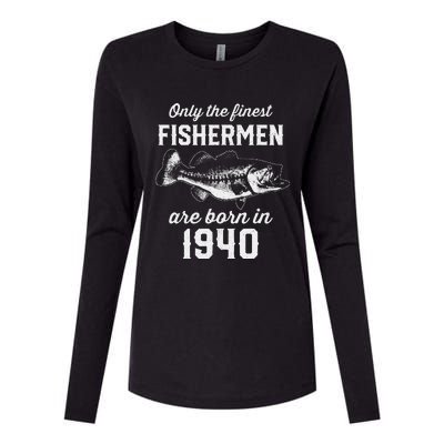 83 Year Old Fisherman Fishing 1940 83rd Birthday Womens Cotton Relaxed Long Sleeve T-Shirt