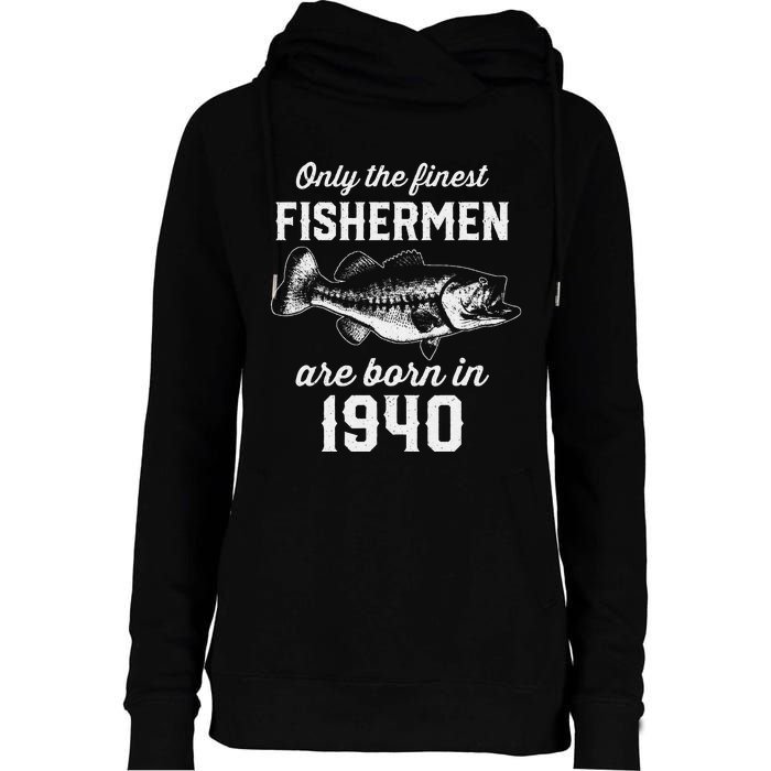 83 Year Old Fisherman Fishing 1940 83rd Birthday Womens Funnel Neck Pullover Hood