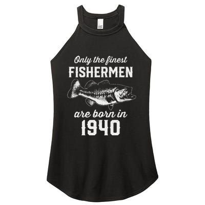 83 Year Old Fisherman Fishing 1940 83rd Birthday Women’s Perfect Tri Rocker Tank