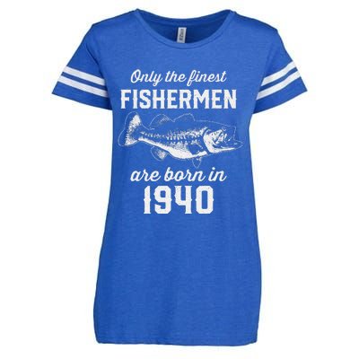 83 Year Old Fisherman Fishing 1940 83rd Birthday Enza Ladies Jersey Football T-Shirt