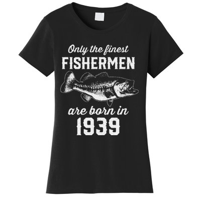 84 Year Old Fisherman Fishing 1939 84th Birthday Women's T-Shirt