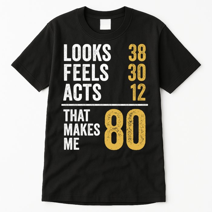 80 Year Old Awesome Since October 1945 80th Birthday Tall T-Shirt