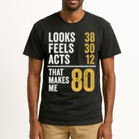 80 Year Old Awesome Since October 1945 80th Birthday Tall T-Shirt