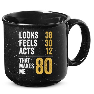 80 Year Old Awesome Since October 1945 80th Birthday 15oz Campfire Ceramic Mug