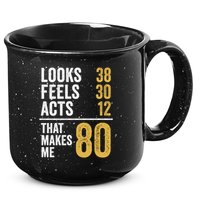 80 Year Old Awesome Since October 1945 80th Birthday 15oz Campfire Ceramic Mug