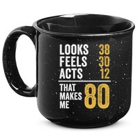 80 Year Old Awesome Since October 1945 80th Birthday 15oz Campfire Ceramic Mug