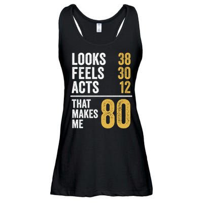 80 Year Old Awesome Since October 1945 80th Birthday Ladies Essential Flowy Tank
