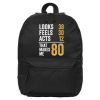 80 Year Old Awesome Since October 1945 80th Birthday 16 in Basic Backpack
