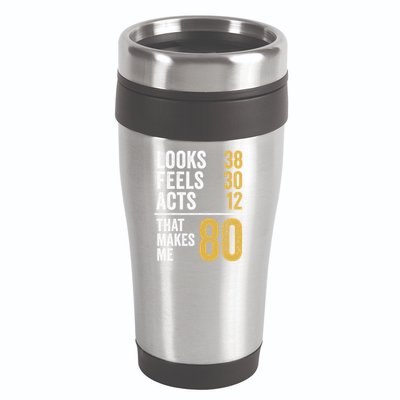 80 Year Old Awesome Since October 1945 80th Birthday 16oz Travel Tumbler