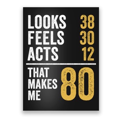 80 Year Old Awesome Since October 1945 80th Birthday Poster
