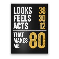 80 Year Old Awesome Since October 1945 80th Birthday Poster