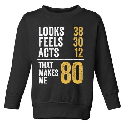 80 Year Old Awesome Since October 1945 80th Birthday Toddler Sweatshirt