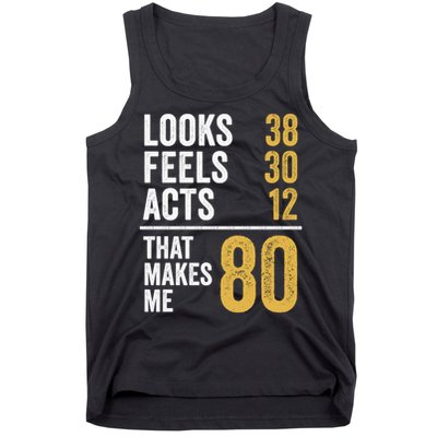 80 Year Old Awesome Since October 1945 80th Birthday Tank Top