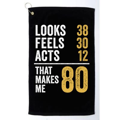 80 Year Old Awesome Since October 1945 80th Birthday Golf Towel