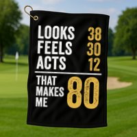 80 Year Old Awesome Since October 1945 80th Birthday Golf Towel