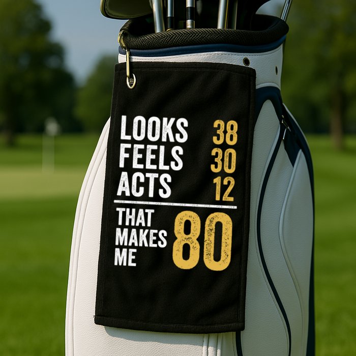 80 Year Old Awesome Since October 1945 80th Birthday Golf Towel