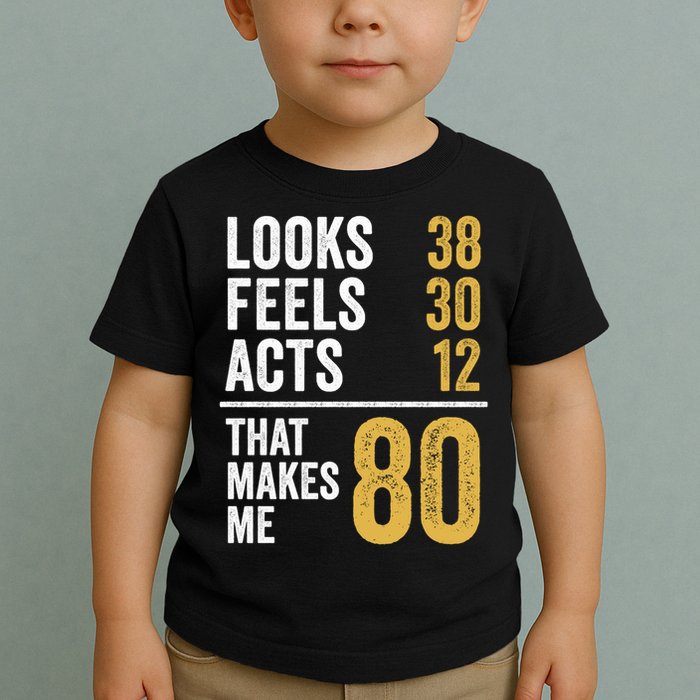 80 Year Old Awesome Since October 1945 80th Birthday Toddler T-Shirt