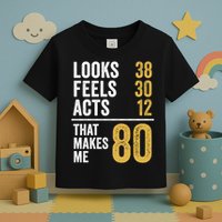 80 Year Old Awesome Since October 1945 80th Birthday Toddler T-Shirt