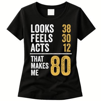 80 Year Old Awesome Since October 1945 80th Birthday Womens T-Shirt