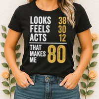 80 Year Old Awesome Since October 1945 80th Birthday Womens T-Shirt