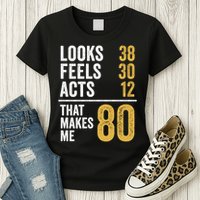80 Year Old Awesome Since October 1945 80th Birthday Womens T-Shirt