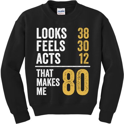 80 Year Old Awesome Since October 1945 80th Birthday Kids Sweatshirt