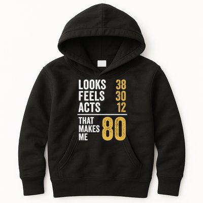 80 Year Old Awesome Since October 1945 80th Birthday Kids Hoodie