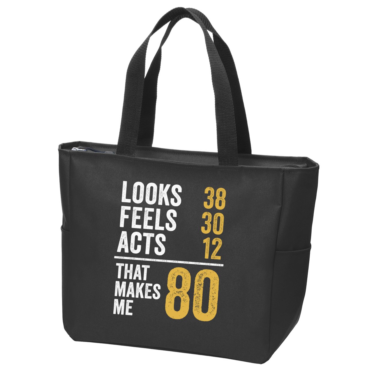 80 Year Old Awesome Since October 1945 80th Birthday Zip Tote Bag