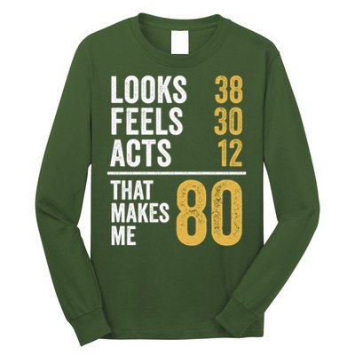 80 Year Old Awesome Since October 1945 80th Birthday Long Sleeve Shirt