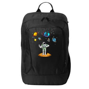 8 Years Old Birthday Boy 8th Space Planets Astronaut Gift City Backpack