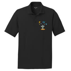 8 Years Old Birthday Boy 8th Space Planets Astronaut Gift PosiCharge RacerMesh Polo