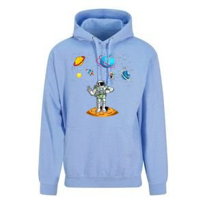 8 Years Old Birthday Boy 8th Space Planets Astronaut Gift Unisex Surf Hoodie