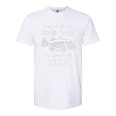 85 Year Old Fisherman Fishing 1938 85th Birthday Gift Softstyle® CVC T-Shirt