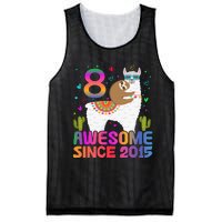 8 Year Old Awesome Since 2015 8th Birthday Teens Girls Mesh Reversible Basketball Jersey Tank